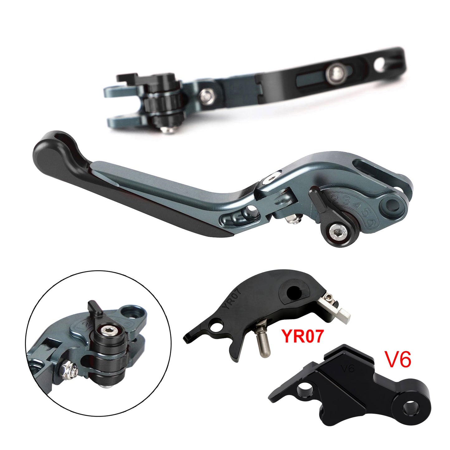 Leva freno frizione regolabile adatta per YAMAHA XSR900 XSR900GP MT-09 2024-2025