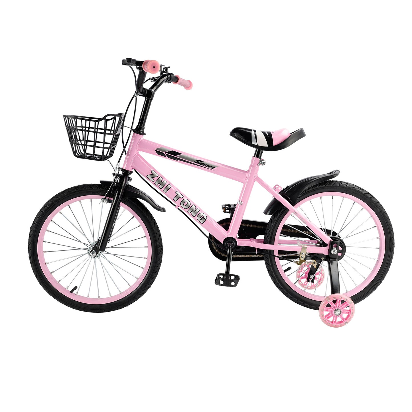 16 pollici di bici da bici per bambini sedile regolabile in bicicletta con ruote ausiliarie