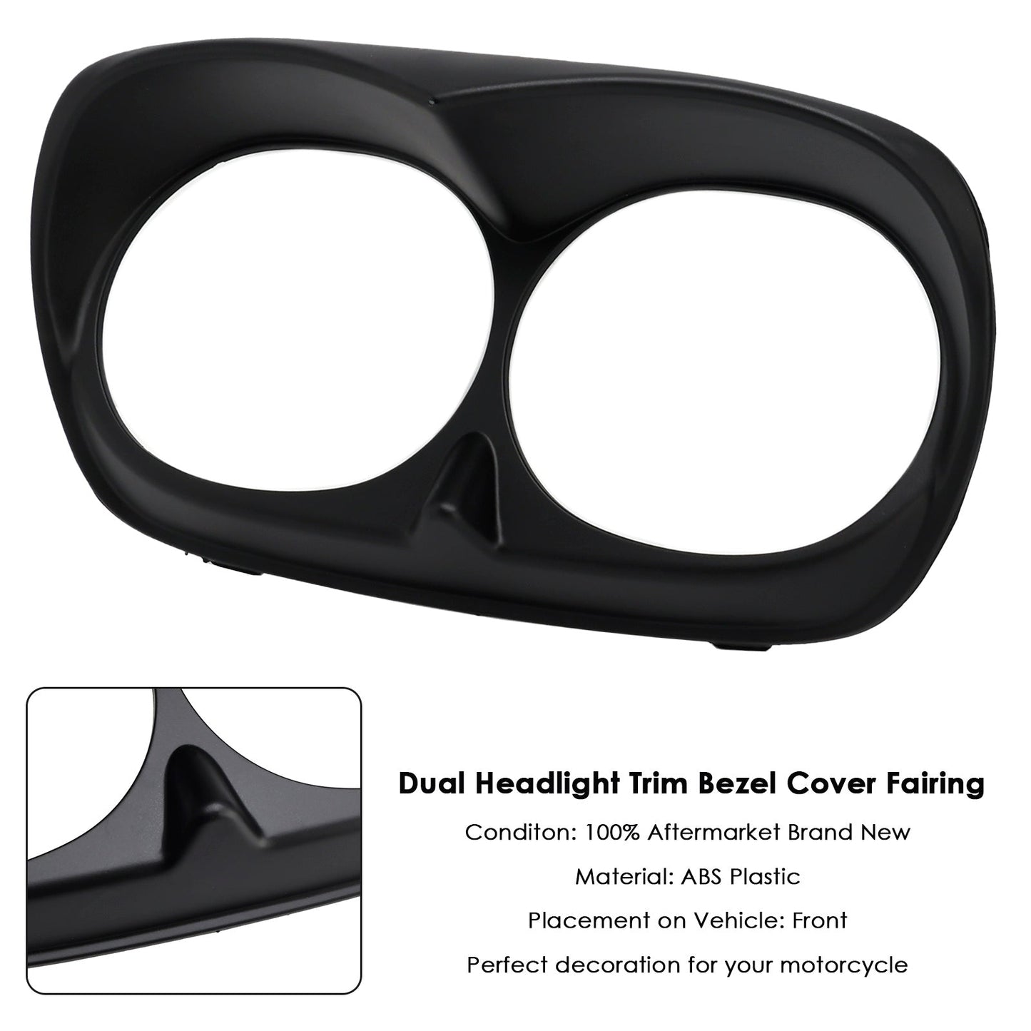 Copertura della cornice del faro anteriore doppio per Road Glide 1998-2013