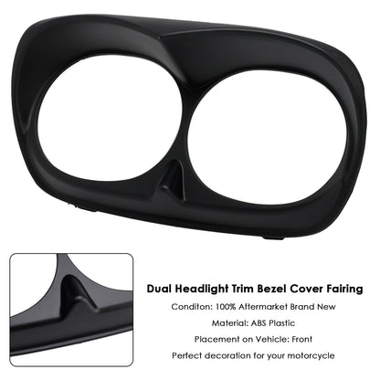 Copertura della cornice del faro anteriore doppio per Road Glide 1998-2013