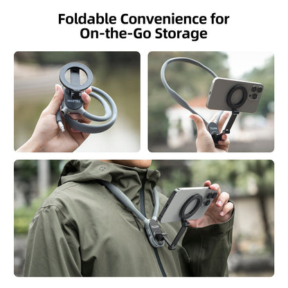 Supporto magnetico per collo per telefono cellulare Magsafe con sgancio rapido e assorbimento degli urti