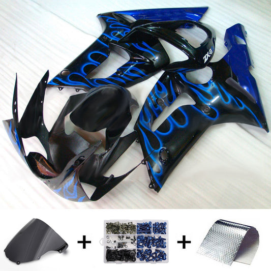 Kit carenatura iniezione in plastica ABS adatto per Kawasaki ZX6R 636 2003-2004