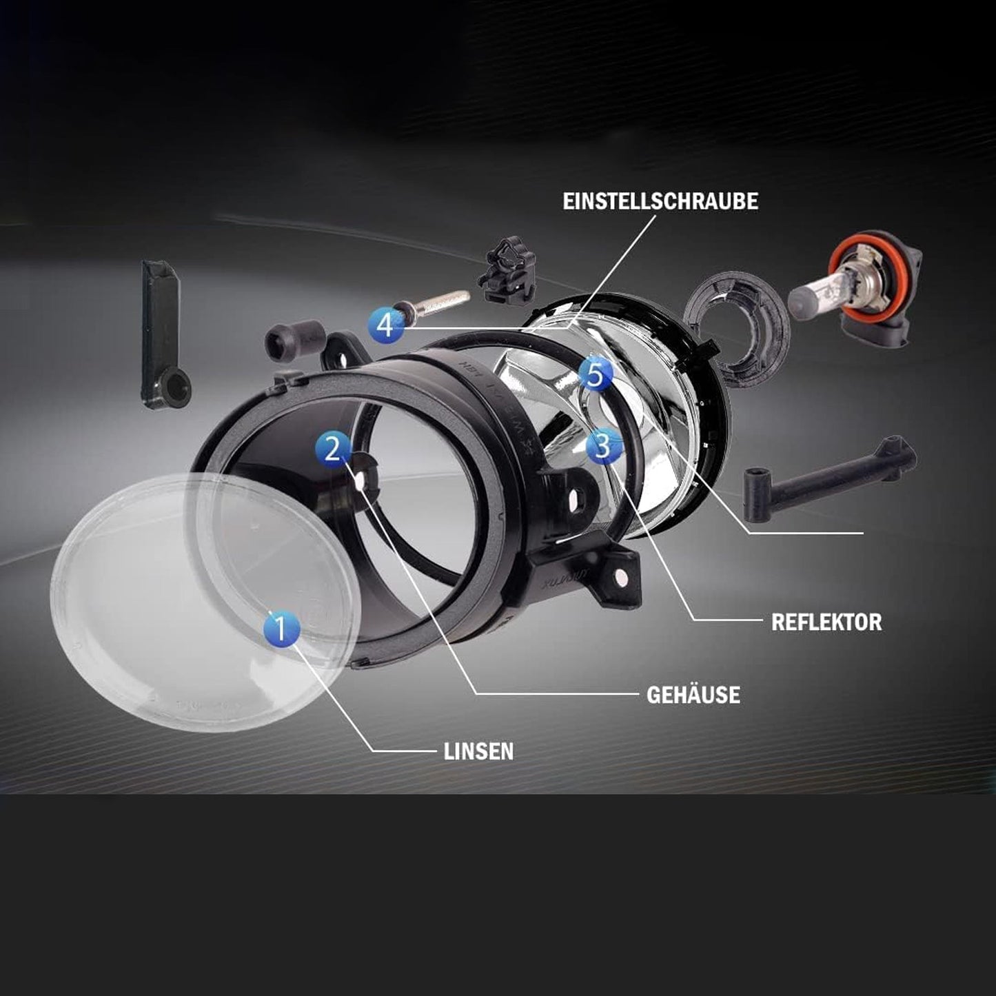 Coppia di fari fendinebbia anteriori per Volkswagen GOLF MK5 GTI versione 2004-2009