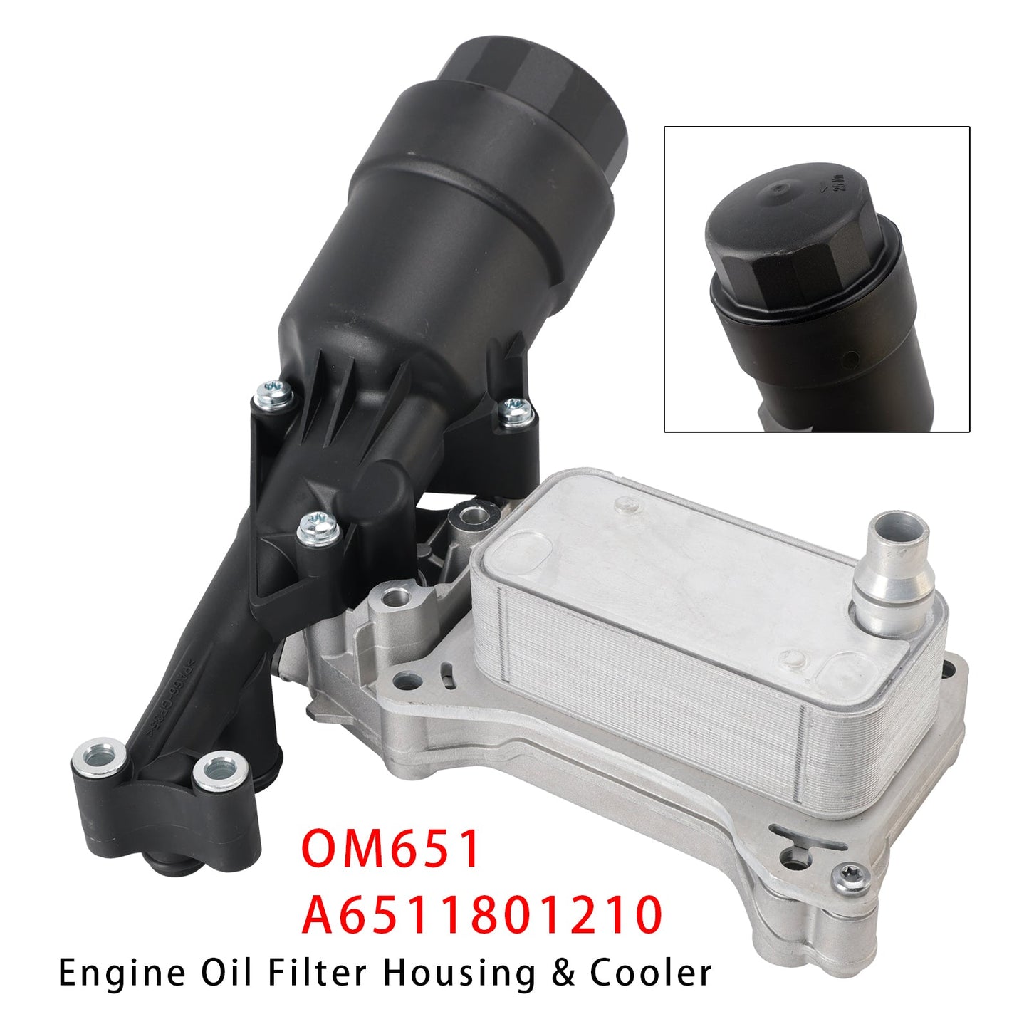 Per motore Mercedes-Benz OM651 A6511801210 alloggiamento filtro olio motore e radiatore