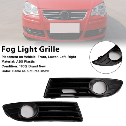 Griglia di copertura fendinebbia 2 pezzi per VW Polo 9N3 GTI 2005-2009 6Q0853665E 6Q0853666G