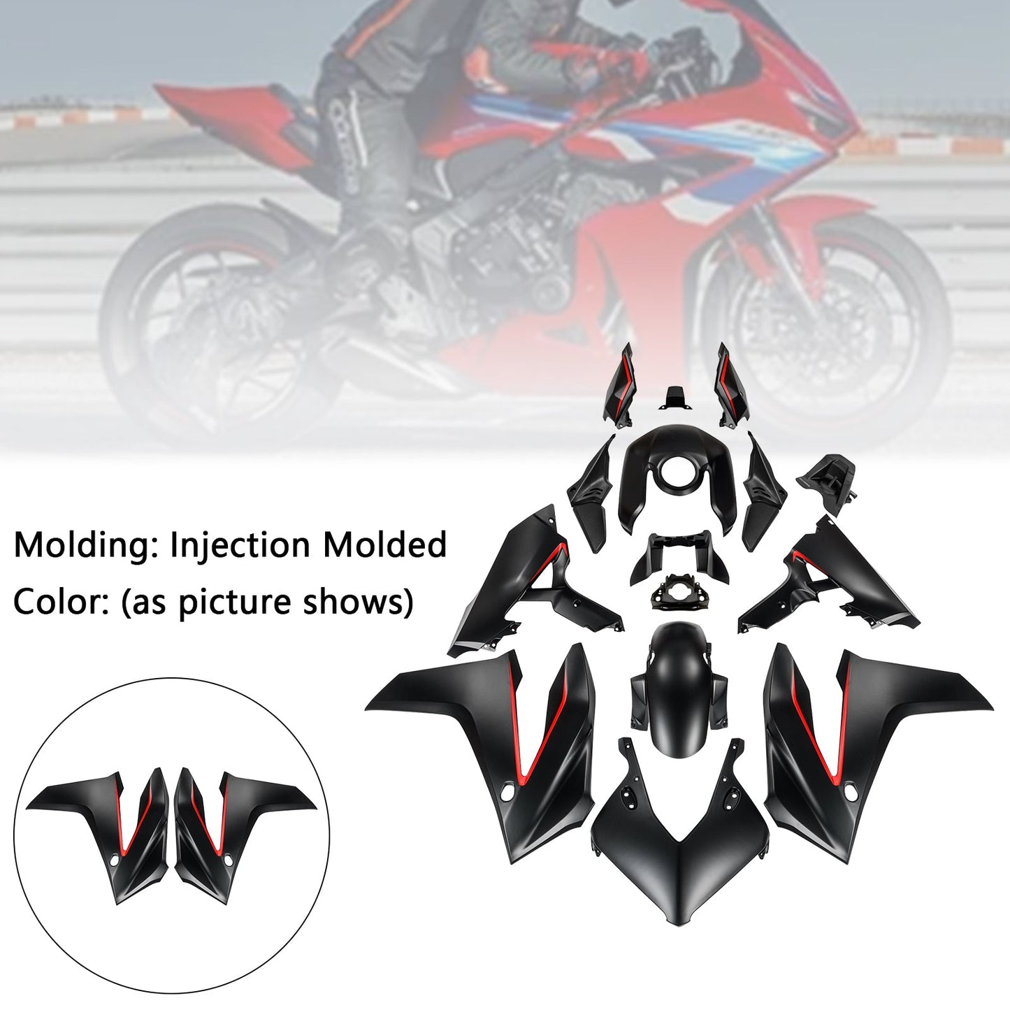 Kit carenatura in plastica ABS per iniezione per Honda CBR650R 2024-2025
