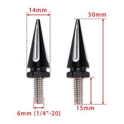 3 bulloni per parabrezza Black Spike per Street Glide Electra Glide Touring '96-'13