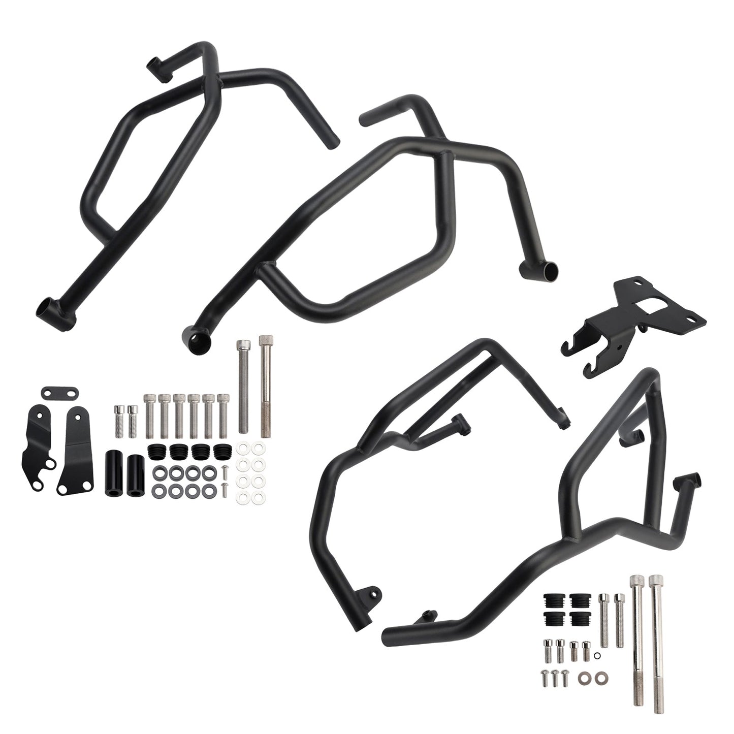 Kit di protezione motore superiore e inferiore Yamaha Tracer 7 2021-2025, telaio e barra di protezione nera