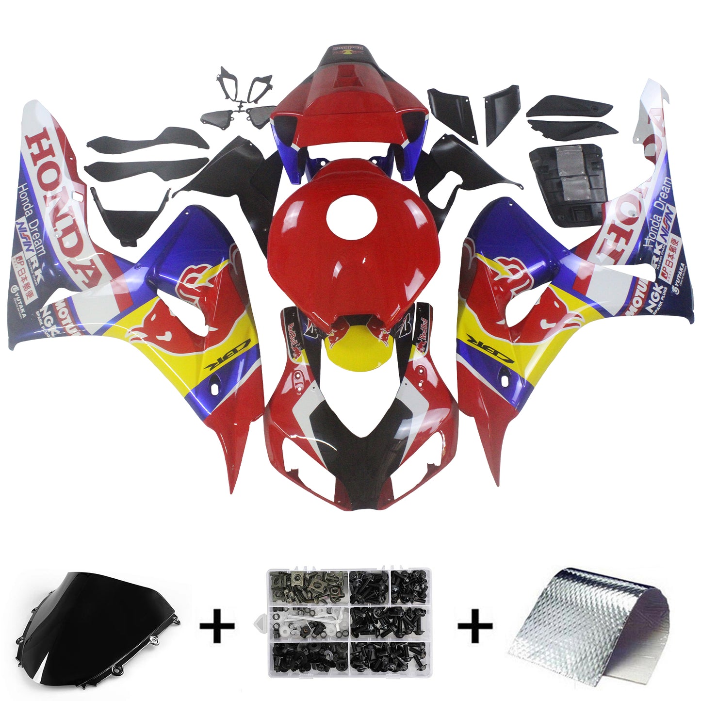 Kit di carenatura iniezione ABS di plastica per Honda CBR1000RR 2006-2007