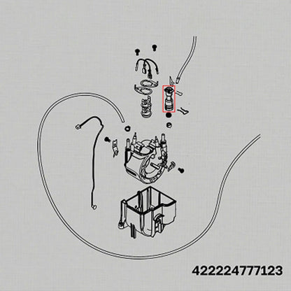 Kit di connettore di ingresso ThermoBlock, guarnizione, distanziale e forcella D8mm per elemento riscaldante dell'acqua adatto per macchina da caffè Philips 422224777123