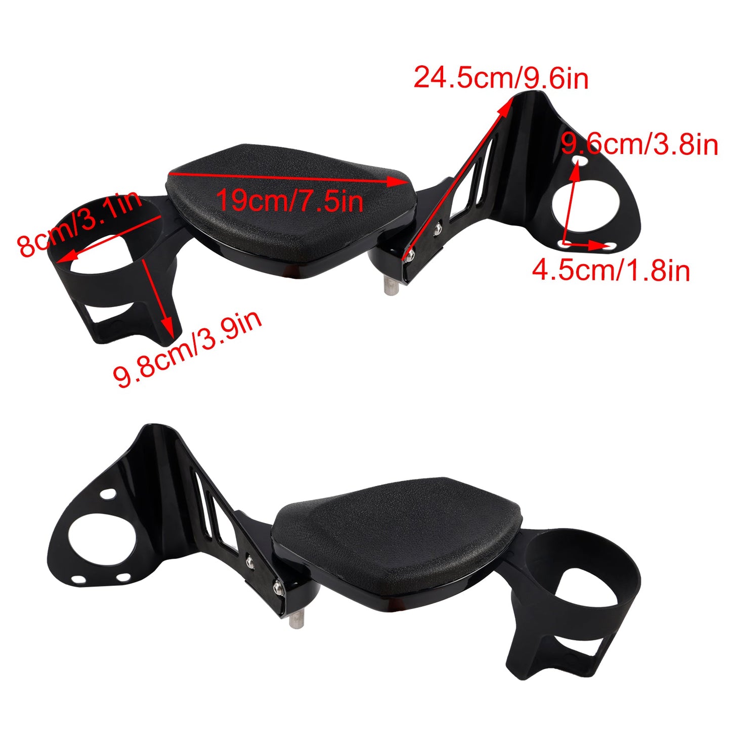 Bracciolo passeggero con portabevande per modelli Electra Glide, Road Glide Ultra e Tri Glide 2014-2024