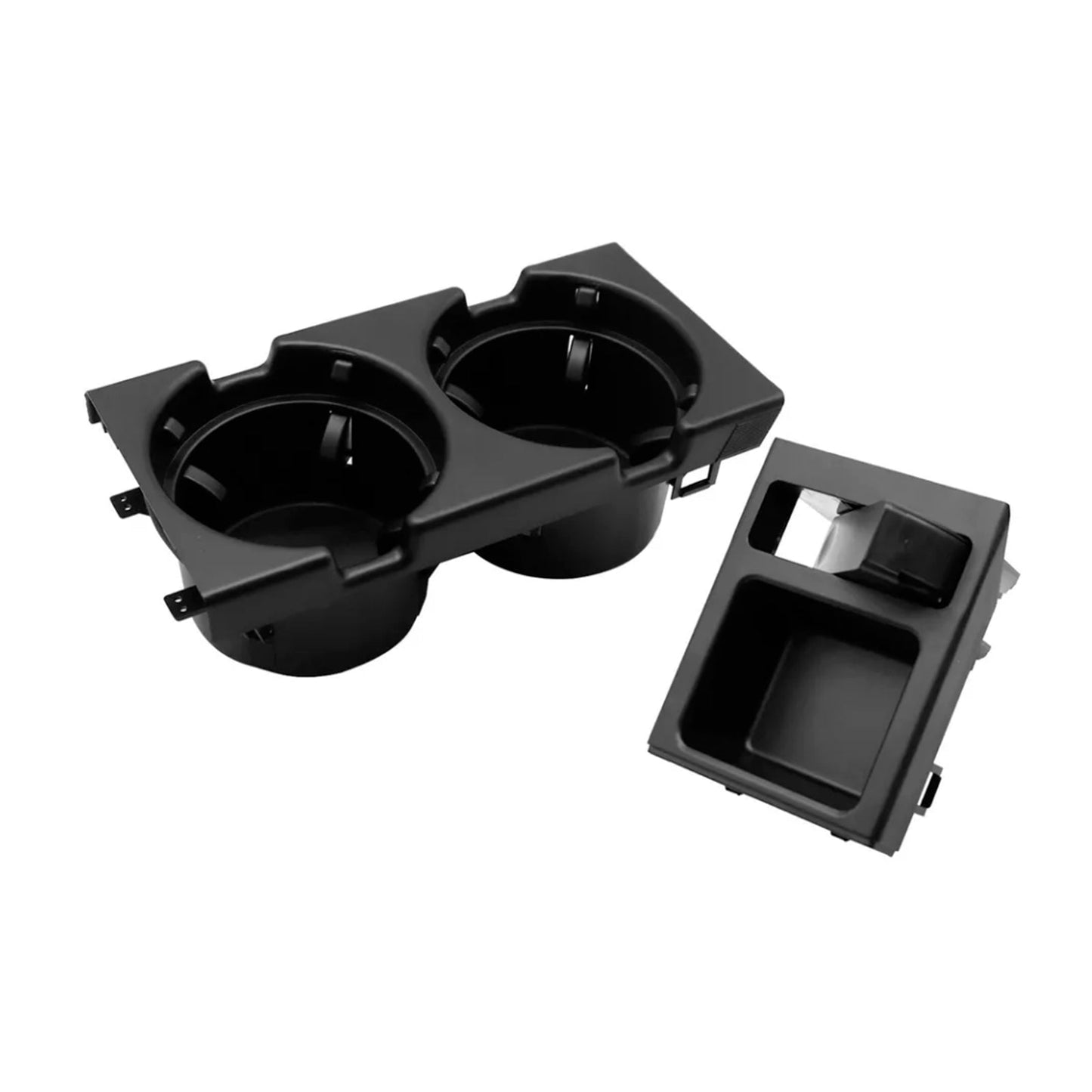 Portabicchieri e portamonete per console centrale anteriore nera 51168217953 per BMW E46