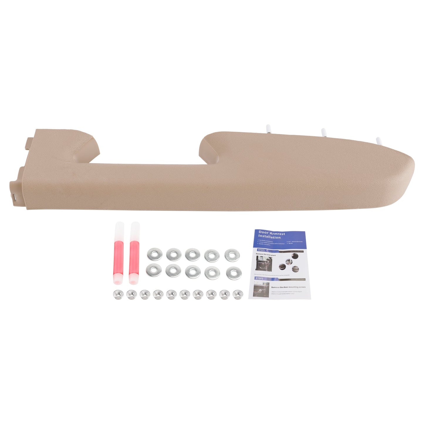 Kit di riparazione bracciolo anteriore destro per Chevy Silverado 1500 2500HD 2010-2014, colore beige.