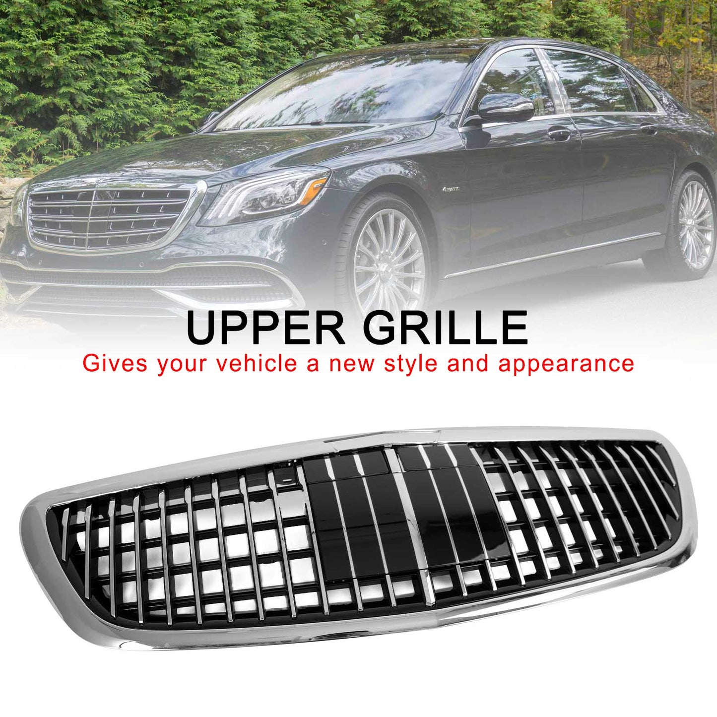 S680 Maybach Style Grille Fit Mercedes Benz W222 S Classe 2014-2020 con ACC