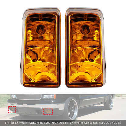 Coppia di fari fendinebbia con lampadine per Chevy Tahoe Sierra 2007-2015, lente gialla