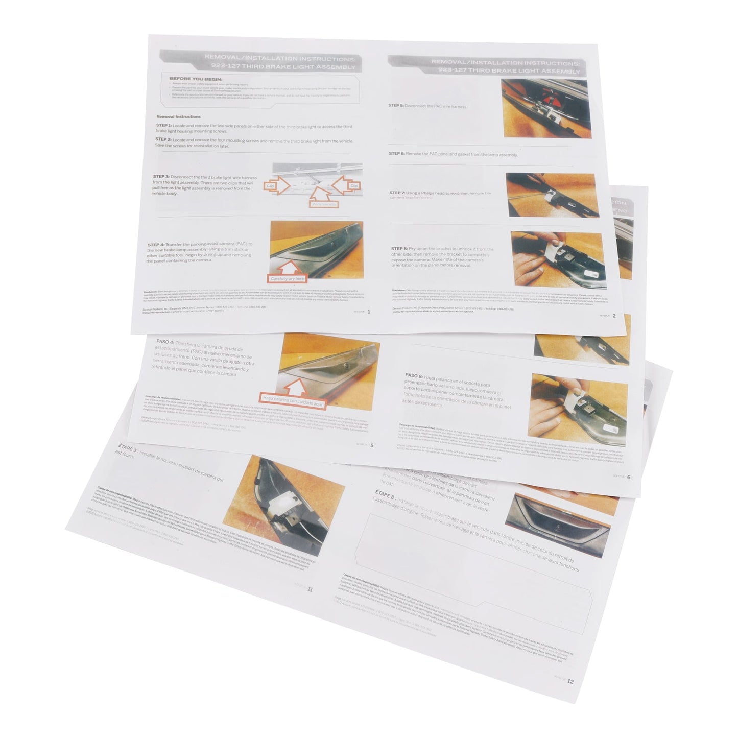 923-127 Terza luce di stop per Ford Transit 150 250 350 350HD 18-2019 Rosso