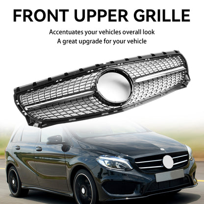 Per Mercedes Classe B W246 B160 2011-2014 Griglia del radiatore anteriore diamantata