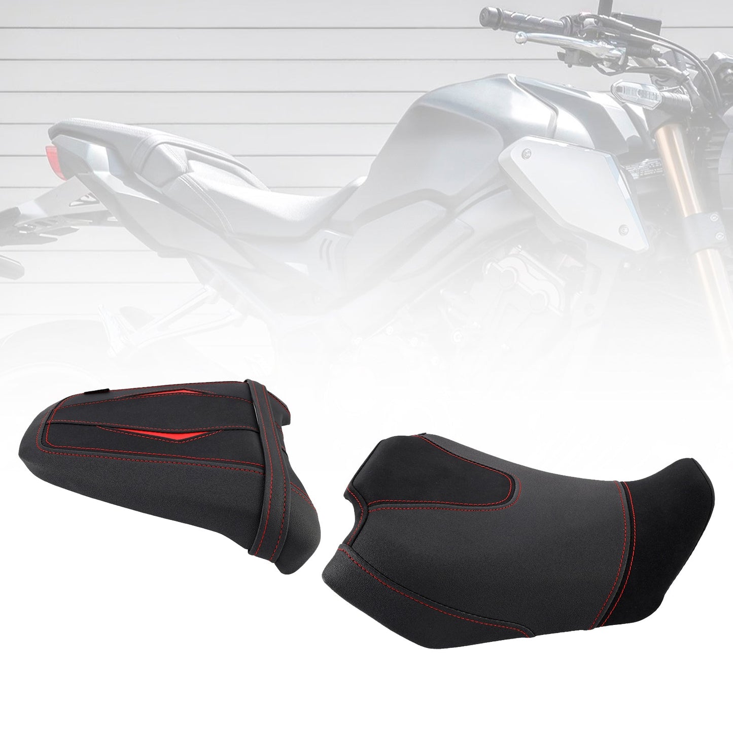 2024-2025 Per Honda Cb650R Cbr650R Parte anteriore inferiore con sedile posteriore conducente passeggero nero2