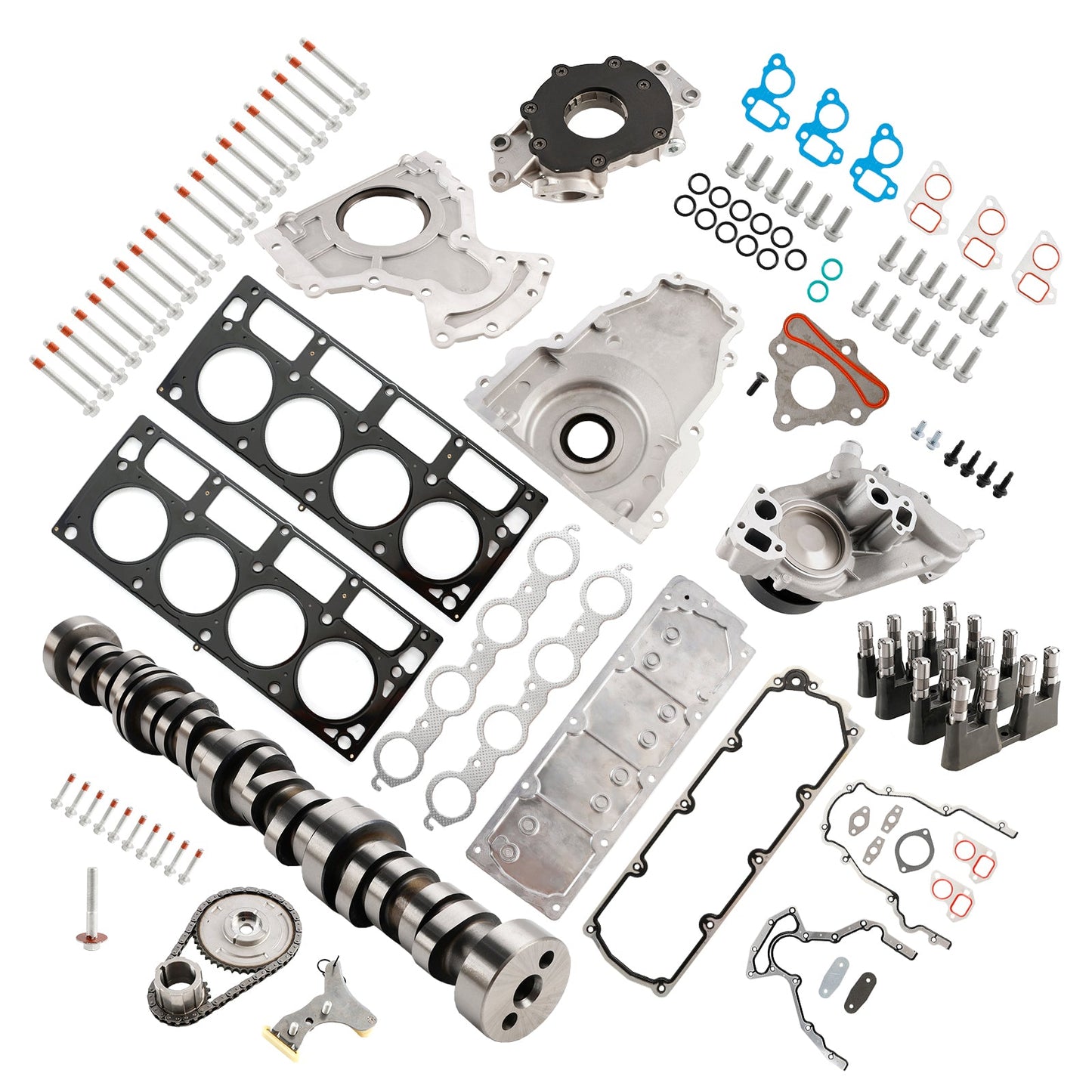Kit di sollevamento camme DOD CHEVROLET AVALANCHE 5.3L 5328CC 325CID V8 FLEX OHV NON AFM 2007-2013 con coperchio della valle 12646386 12499225