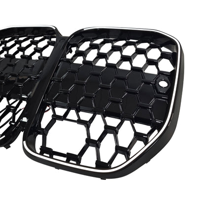 Griglia paraurti anteriore nera per BMW Serie 4 G22 G23 G82 con ACC, compatibile con i modelli 2020-2025.