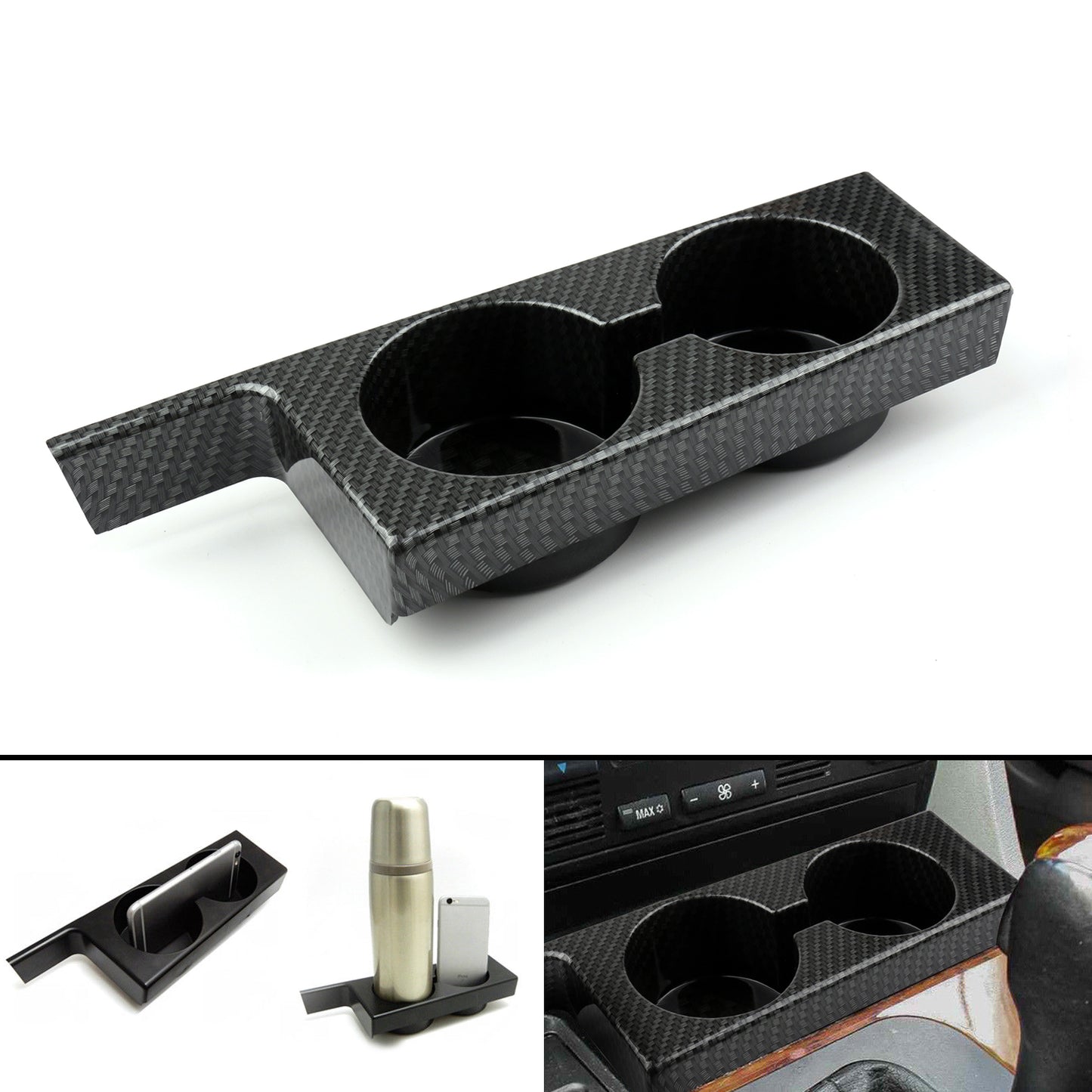 New Front Cup Holder Per BMW E39 5-Series 97-2003 528I 525I 530I 540I M5 Carbon