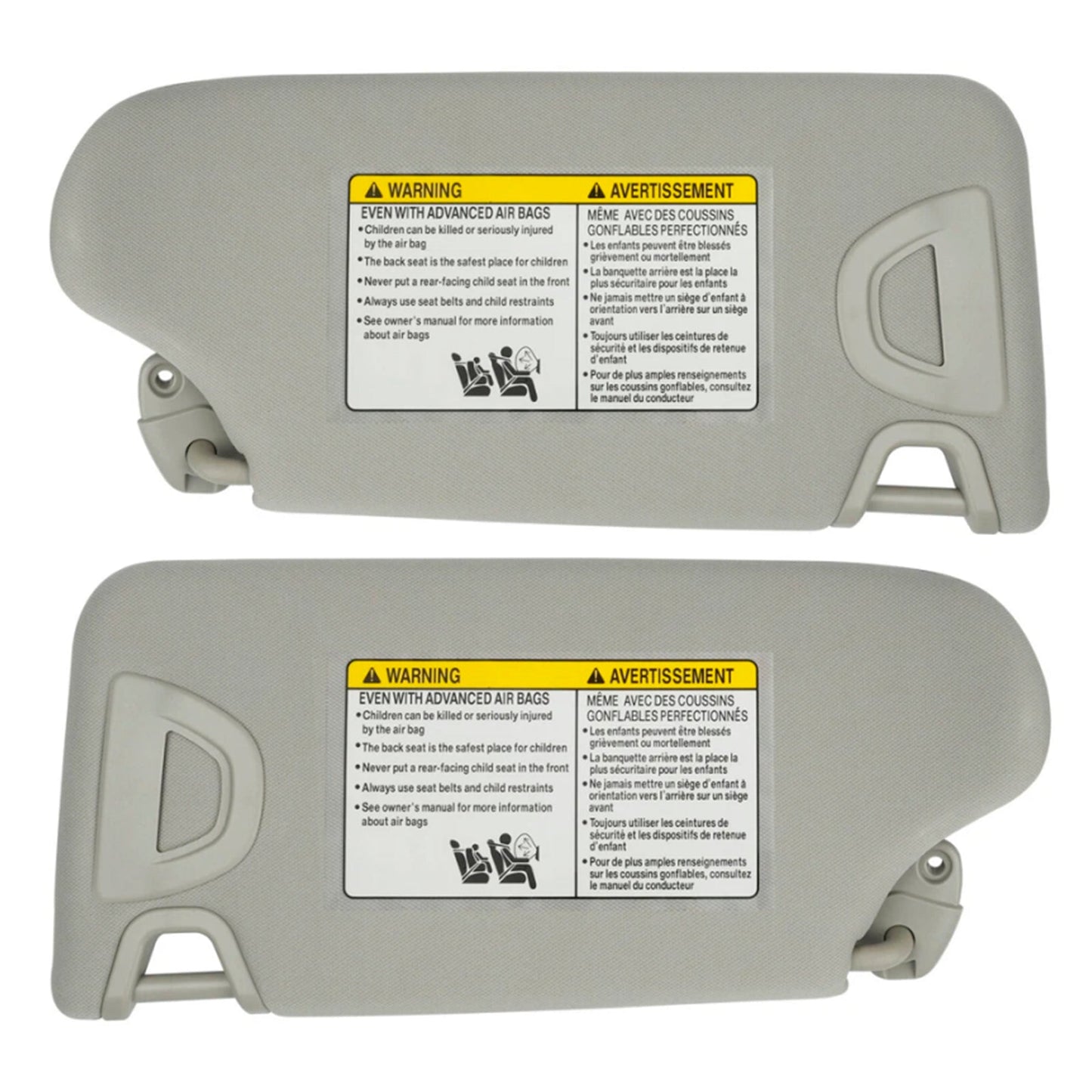 Visiera parasole grigia sinistra e destra 2013-2018 Nissan Altima 2 pezzi 96401-3TA2A 96400-3TA2A