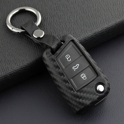 Custodia in silicone e pelle per chiave auto con fibbia per Volkswagen Golf MK7