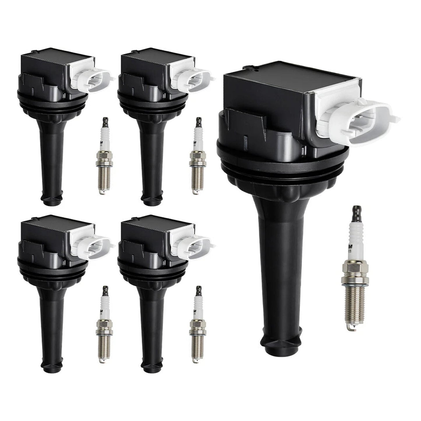 Pacchetto bobine di accensione UF517 + candele per Volvo S60 2.5L L5 2012-2016
