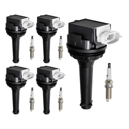 Pacchetto bobine di accensione UF517 + candele per Volvo S60 2.5L L5 2012-2016
