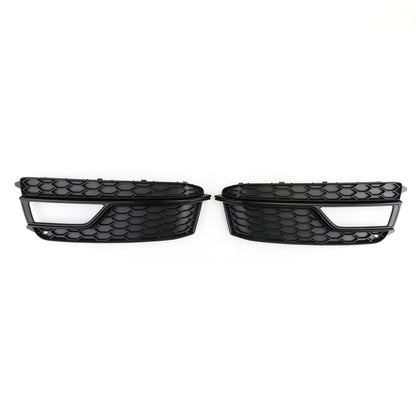 Pair Front Fog Lamp Black Trim Grills Grill Per AUDI A5 S-Line S5 2013-2016