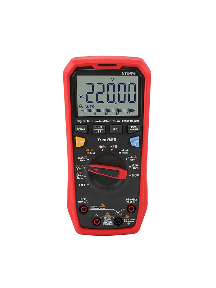 Multimetri digitali UT61E+ AC/DC, moderni multimetri digitali a selezione automatica della portata.
