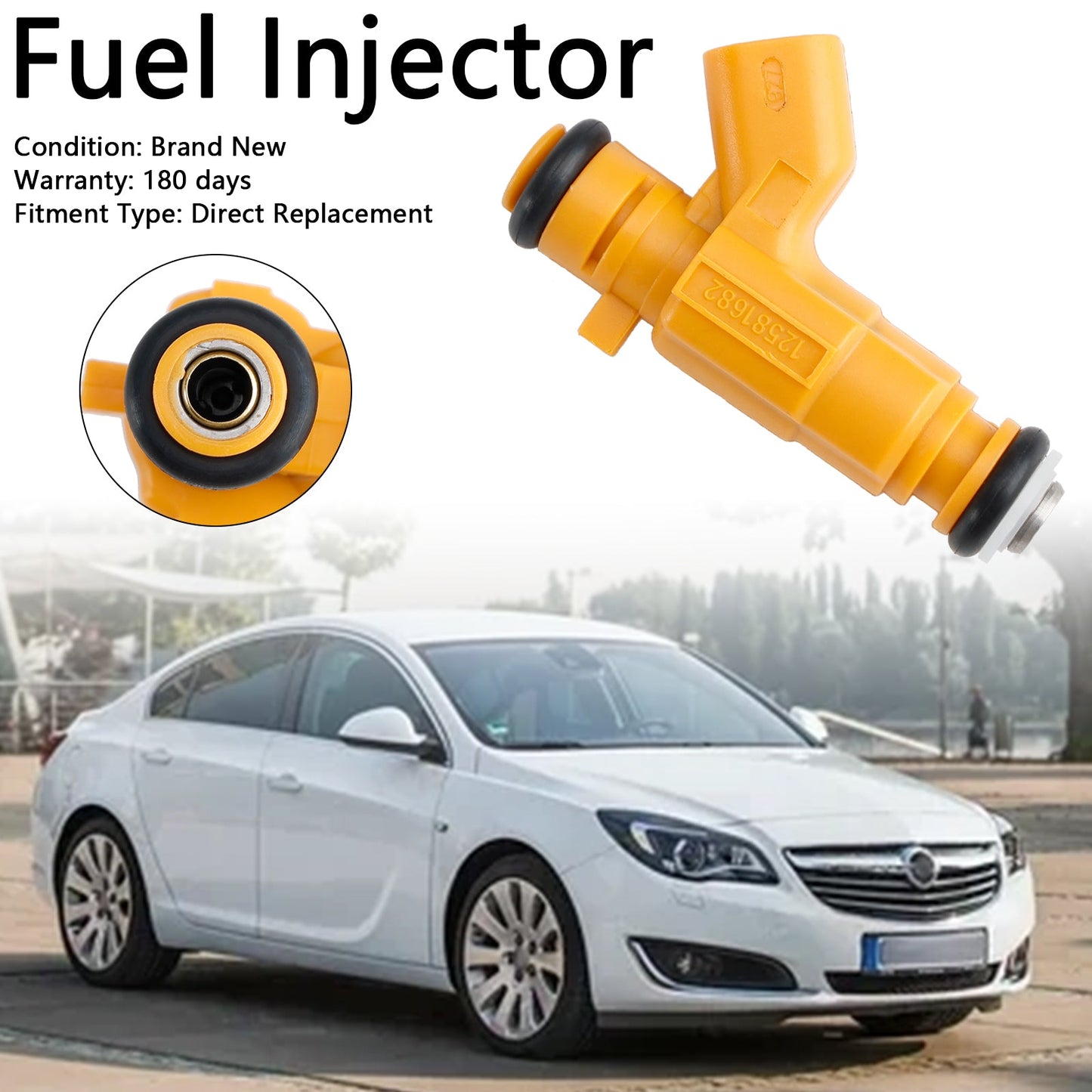 1 pz Iniettore carburante 0280156129 Adatto per Vauxhall Vectra Adatto per Saab 9-3 2.8L 12581682