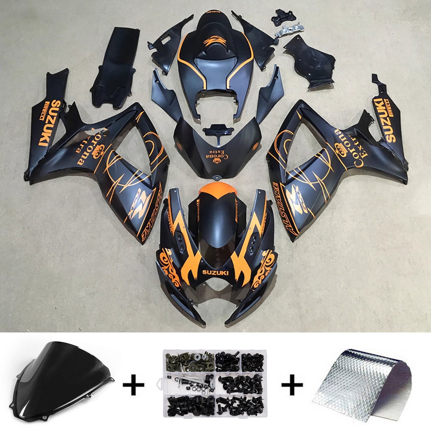 Kit carenatura iniezione plastica ABS per Suzuki GSXR 600/750 2006-2007 K6