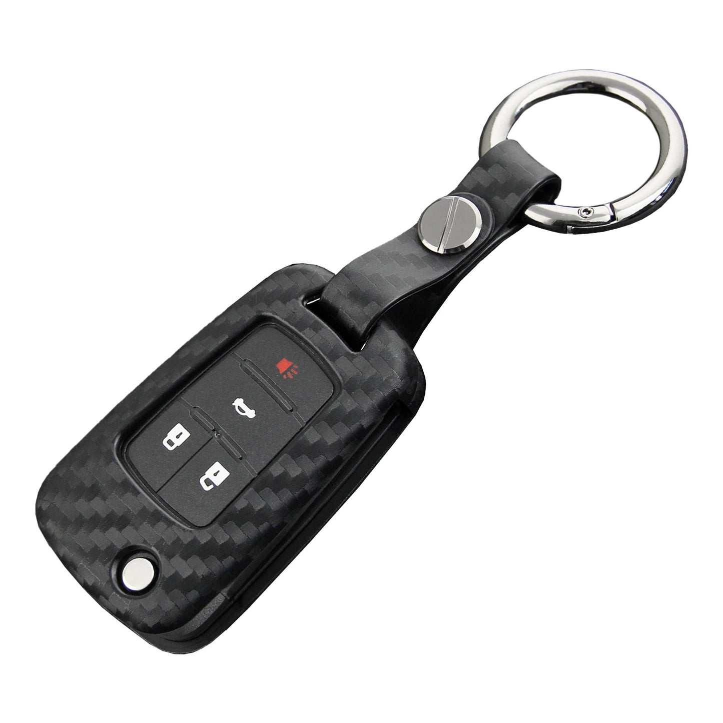 Custodia in similpelle e silicone per chiave auto con fibbia per Chevrolet