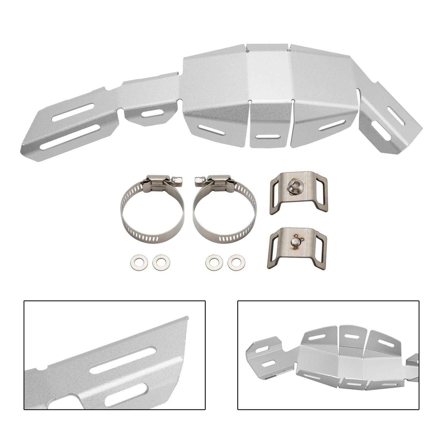 Copertura decorativa in acciaio per supporto laterale di scarico Honda Crf 250 300 2021-2023