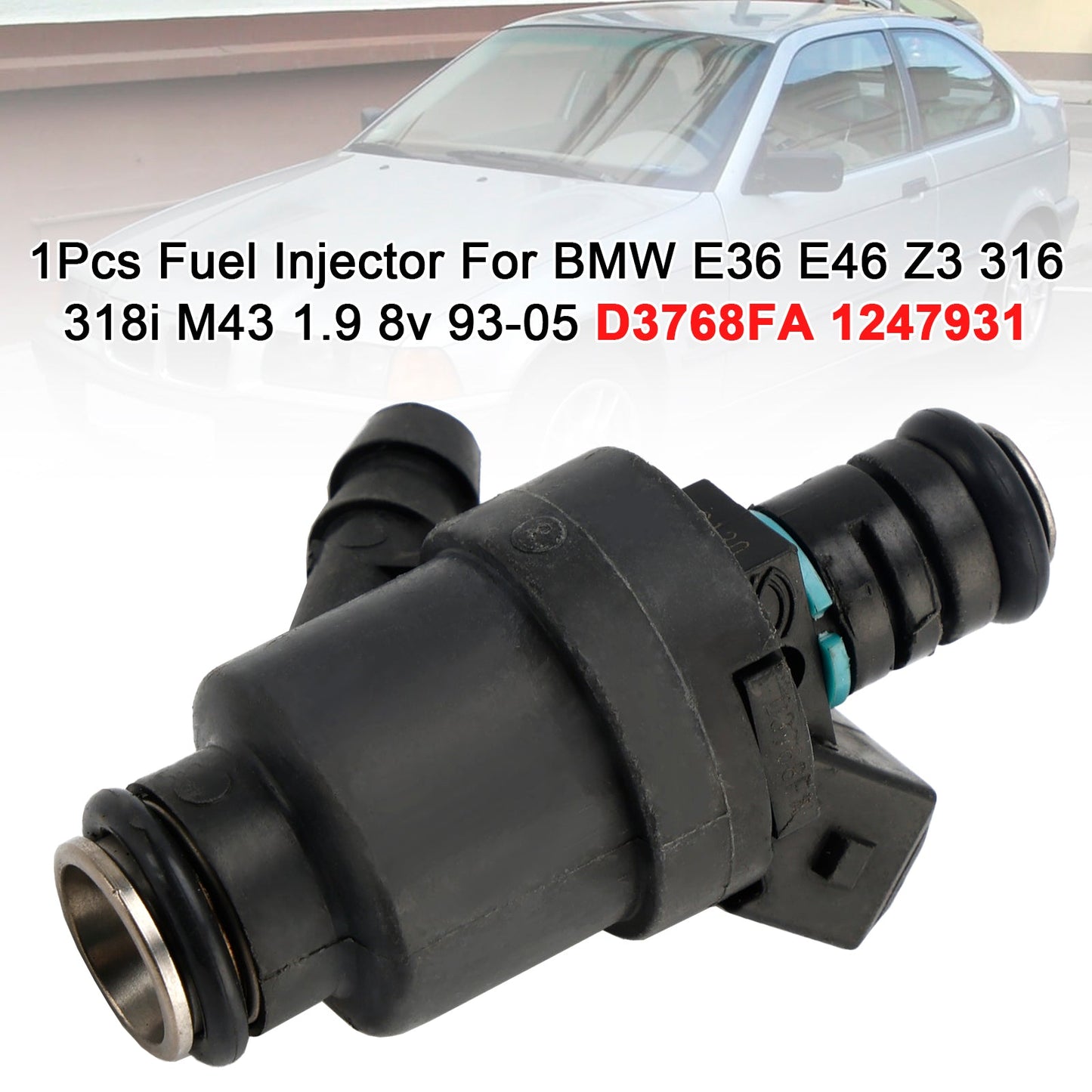 1 pz iniettore carburante per BMW E36 E46 Z3 316 318i M43 1.9 8v 93-05 D3768FA 1247931