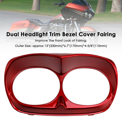 Copertura della cornice del faro anteriore doppio per Road Glide 1998-2013