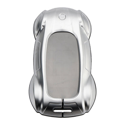 Custodia in lega di pelle e zinco per chiave auto argentata per Lexus ES260h/RX350h/LS500h