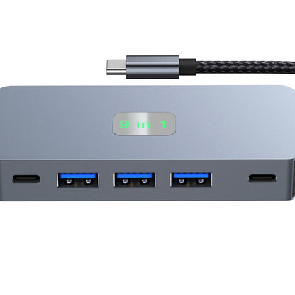 9 in 1 TYPE-C a RJ45 (Gigabit) + USB 3.0*3 + HDMI + dati USB-CS + PD100W + SD/TF per iPad Pro