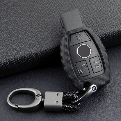 Custodia in silicone e pelle per chiave auto con fibbia per Mercedes-Benz
