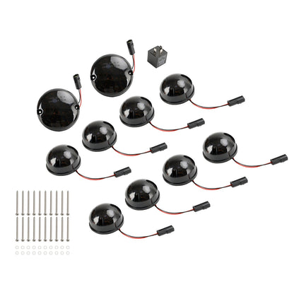 1990-2016 Land Rover Defender Defender 90/110 Smoke LED DRL Kit luci posteriori fendinebbia diurne 10 pezzi