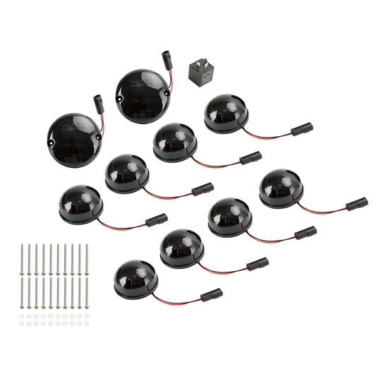 1990-2016 Land Rover Defender Defender 90/110 Smoke LED DRL Kit luci posteriori fendinebbia diurne 10 pezzi
