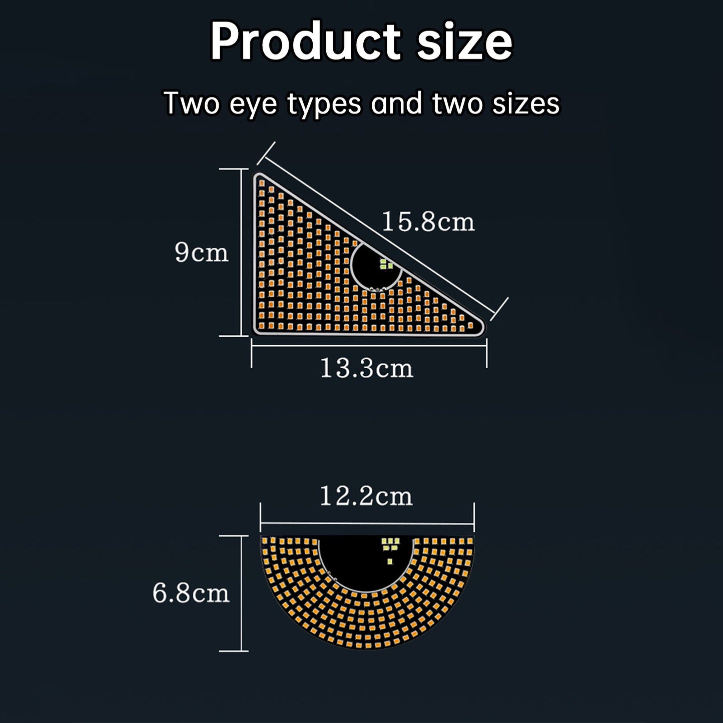 Luce LED dinamica per camion e auto con occhio del diavolo a schermo LED