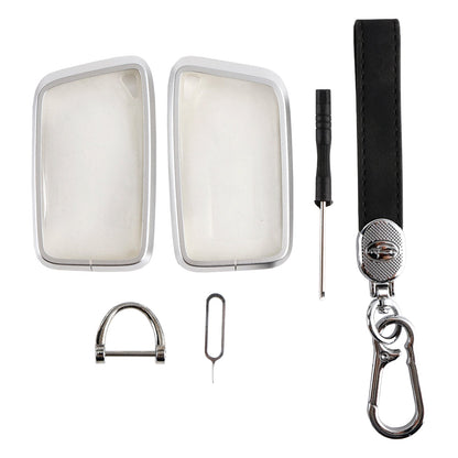 Custodia protettiva nera in lega di alluminio TPU con pellicola morbida per chiave auto Lexus IS GS ES RX