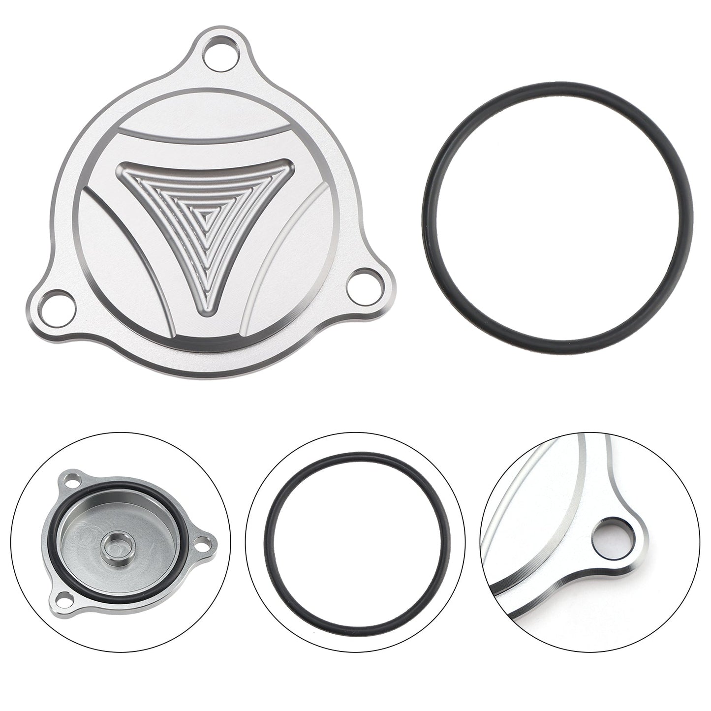 COPERCHIO FILTRO OLIO CNC GRIGIO PER SUZUKI DRZ400 DRZ 400S DRZ 400SM DRZ400E 05-2025
