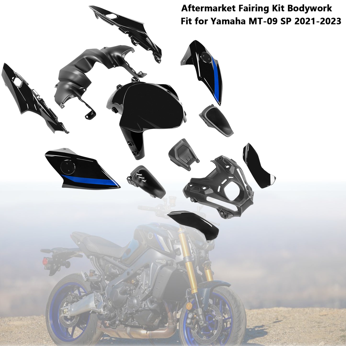 Kit carena carrozzeria iniezione ABS per Yamaha MT-09 / MT-09 SP 2021-2023