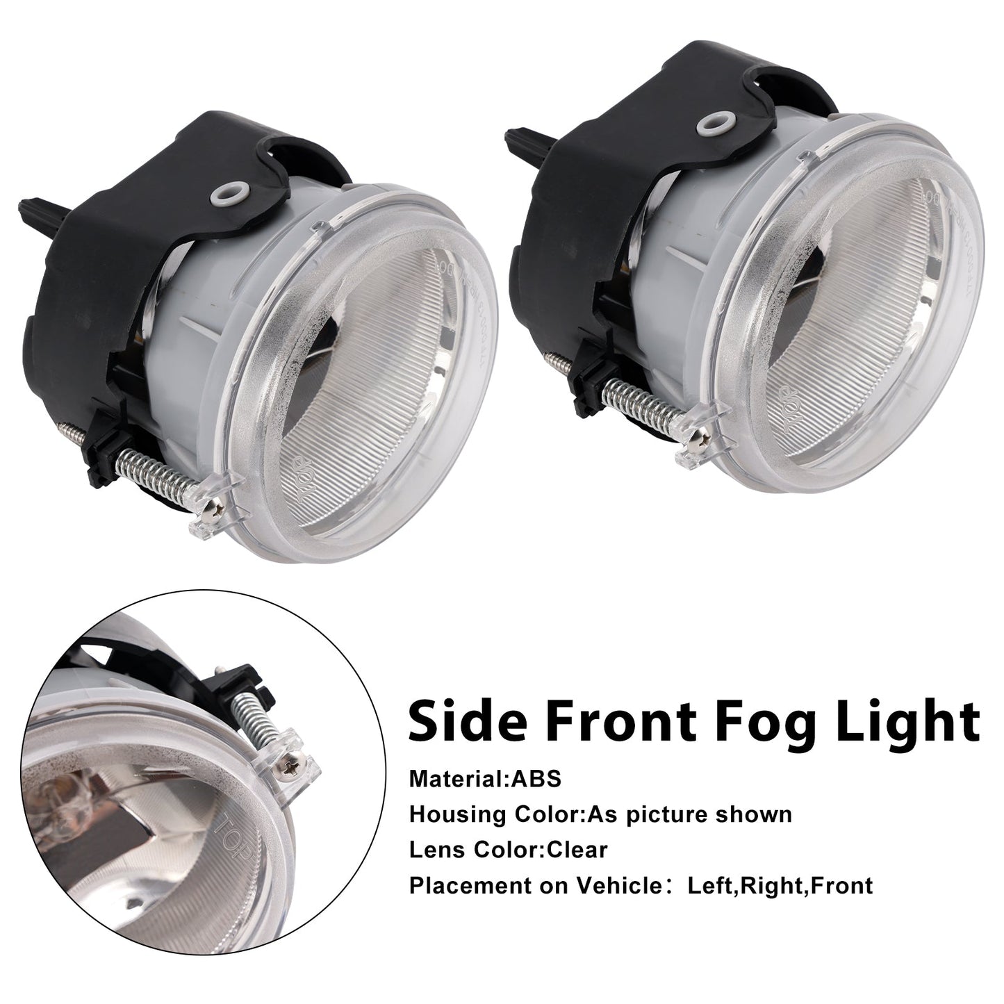Coppia di fendinebbia anteriori per Jeep Compass Dodge Charger Caliber 5182025AA
