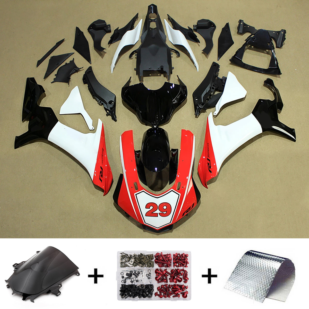 Kit carenatura in plastica ABS a iniezione adatto per Yamaha YZF 1000 R1 2015-2019