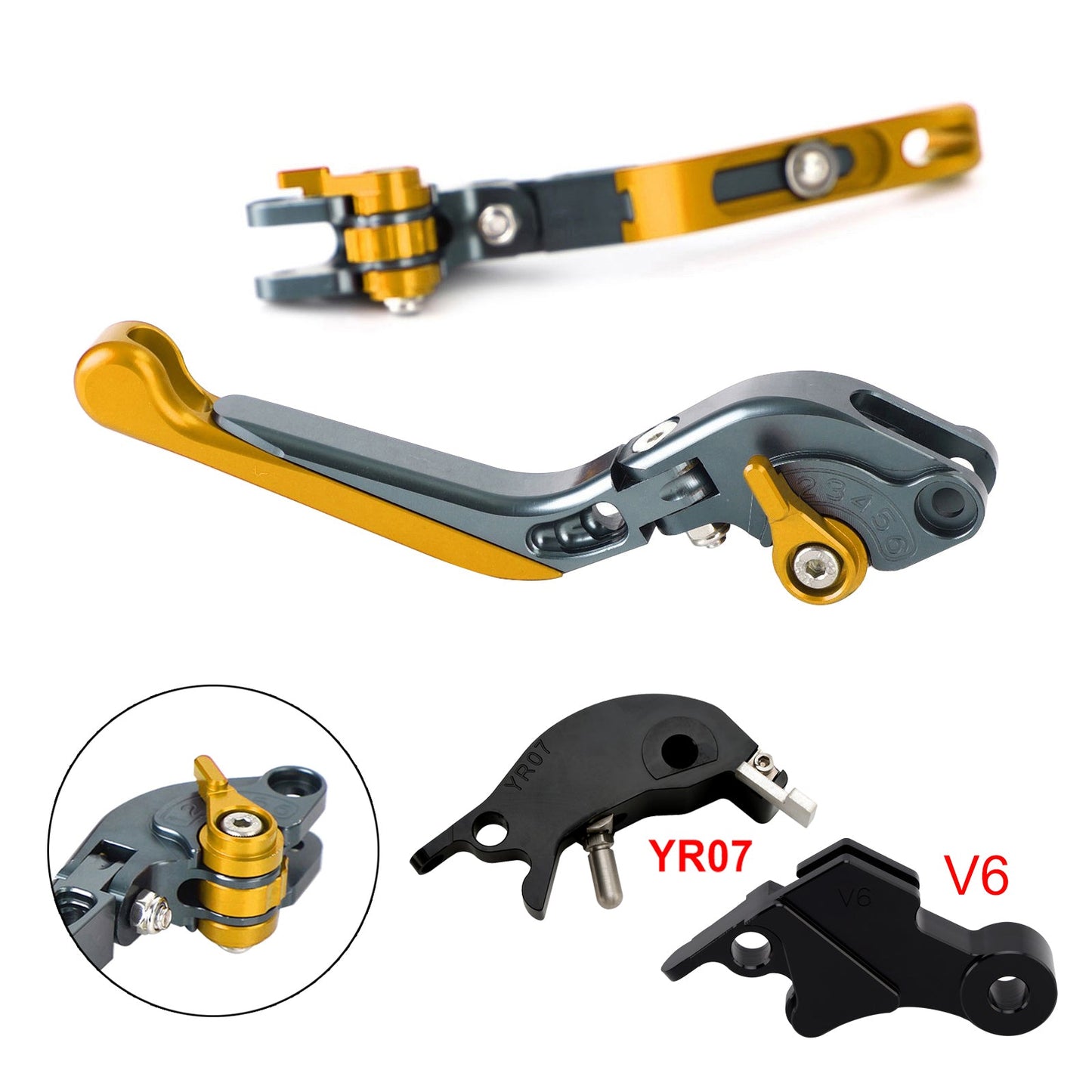 Leva freno frizione regolabile adatta per YAMAHA XSR900 XSR900GP MT-09 2024-2025
