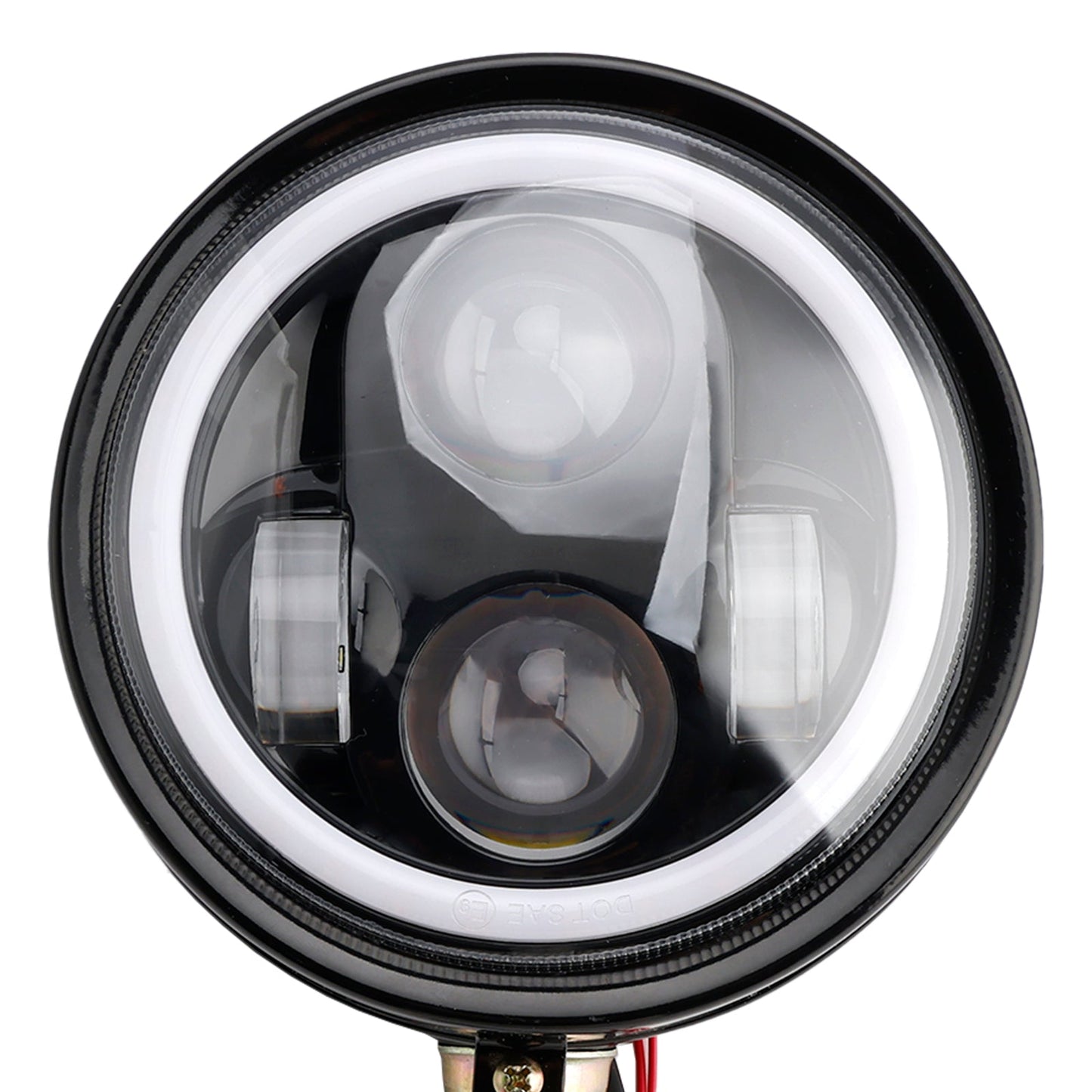 Faro anteriore da 5,75"" con faretto universale a 4 lampadine, adatto per motociclette